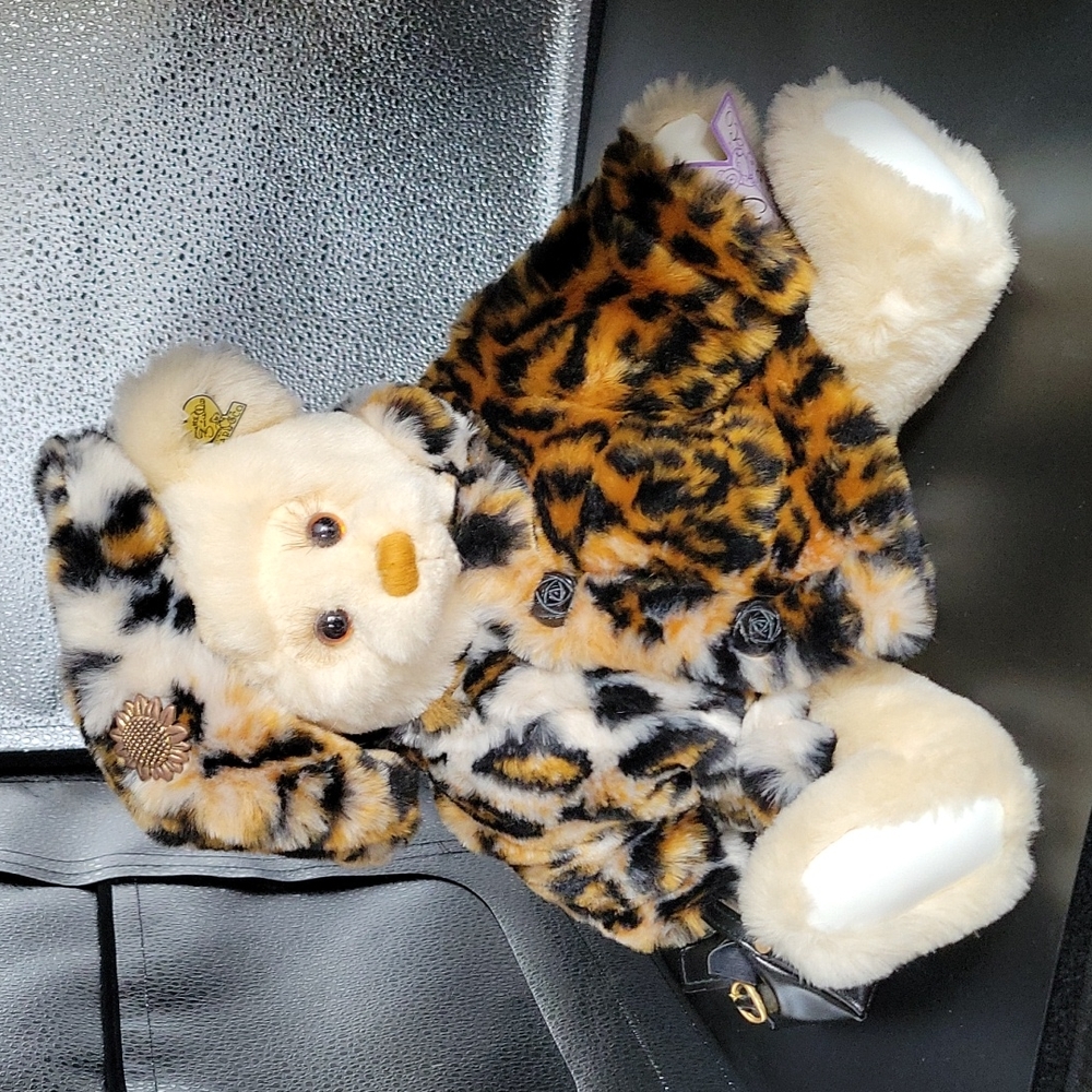 Vintage Annette Funicello Leopard Coat Collectible Teddy Bear